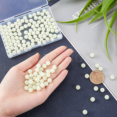 150Pcs Synthetic Luminous Stone Beads Strands G-PH0019-18-1