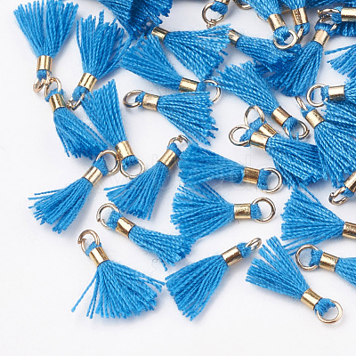 Polycotton(Polyester Cotton) Tassel Pendant Decorations FIND-S275-14G-1