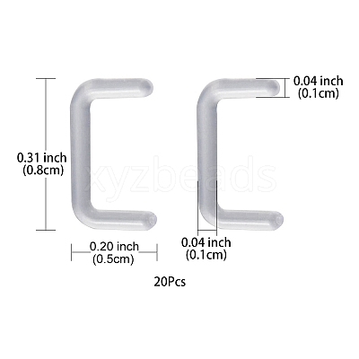 Acrylic L-Shaped Nose Ring AJEW-YW0001-06K-1