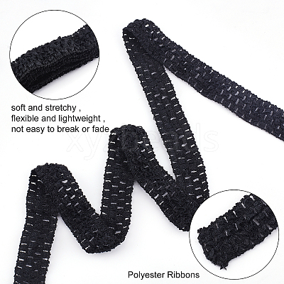 10m 2 Colors Elastic Polyester Baby Headbands OHAR-GF0001-05-1