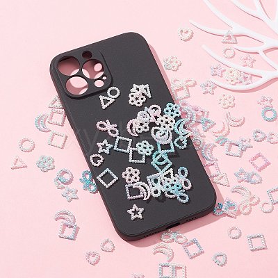100g Spray Paint ABS Plastic Cabochons KY-CJ0001-67-1