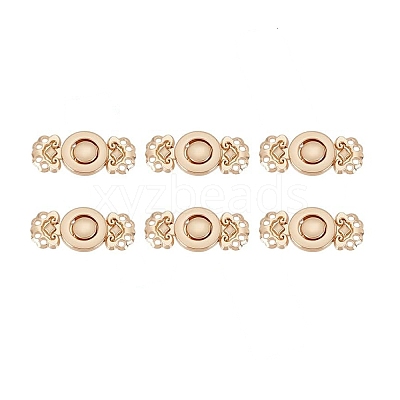 Alloy Interlocking Clasps ALRI-WH0005-07LG-1