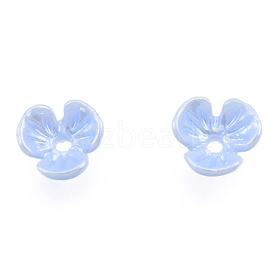 Resin Imitation Pearl Bead Caps RESI-N036-01A-01-1
