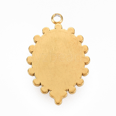 304 Stainless Steel Pendants STAS-N087-42F-1