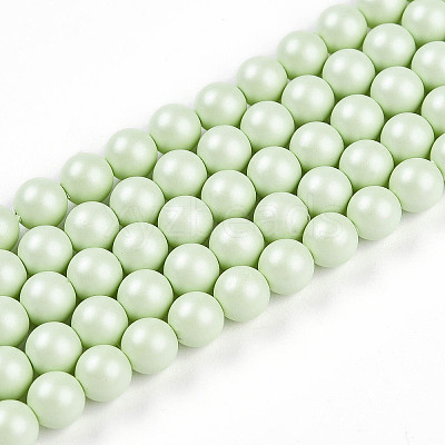 Baking Paint Pearlized Glass Pearl Bead Strands HY-N002-5mm-B02-1
