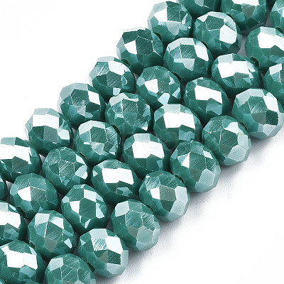 Electroplate Glass Beads Strands EGLA-A034-P4mm-A09-1