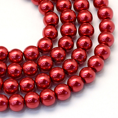 Baking Paint Glass Pearl Bead Strands X-HY-Q003-3mm-51-1