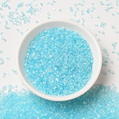 Transparent Electroplate Crushed Glass Craft GLAA-F123-07-1