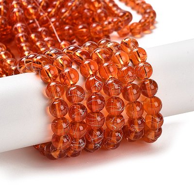 Drawbench Transparent Glass Beads Strands GLAD-Q012-8mm-13-1