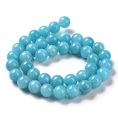 Natural Mashan Jade Round Beads Strands X-G-D263-8mm-XS28-1