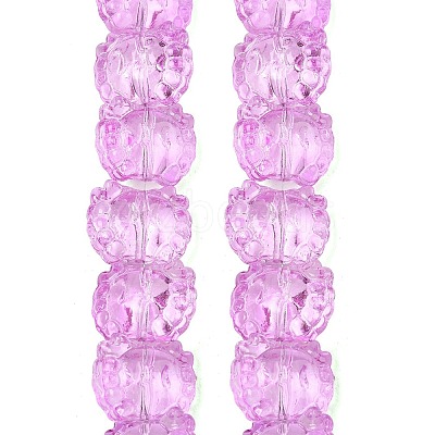 Electroplate Baking Paint Transparent Glass Beads Strands GL-CBA17FF-02A-1
