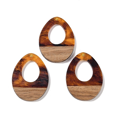 Resin & Wood Pendants LS-WOOD-F015-17G-1