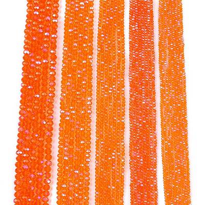 Electroplate Glass Beads Strands EGLA-A044-T6mm-L25-1