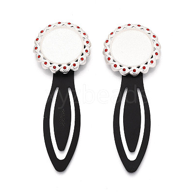 Alloy & Iron Bookmark Cabochon Settings PALLOY-N184-08S-1