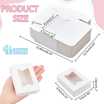 Rectangle Folding Paper Storage Boxes CON-WH0106-01B-02-1