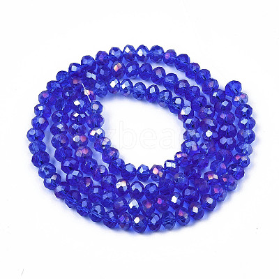 Electroplate Glass Beads Strands EGLA-A034-T1mm-B27-1