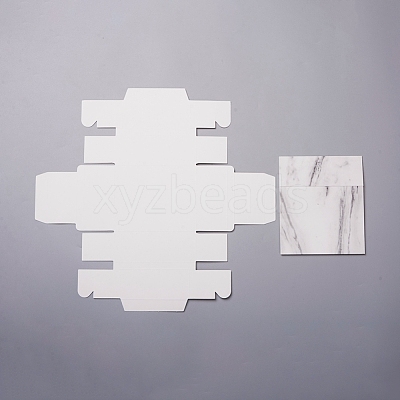 Marble Pattern Paper Drawer Boxes CON-WH0071-06A-1