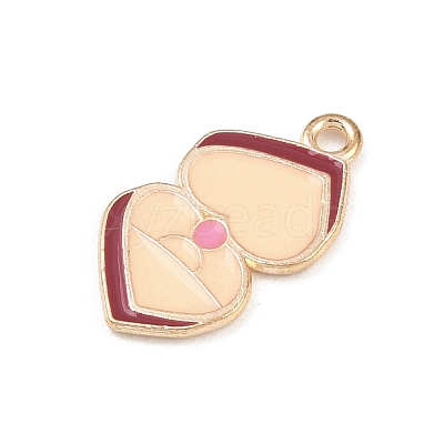 Valentine's Day Alloy Enamel Pendants ENAM-I084-01KCG-10-1