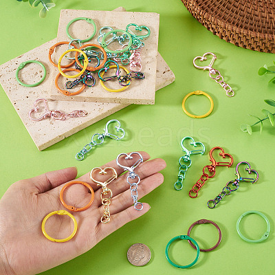 15Pcs Spray Painted Alloy Swivel Snap Hook Clasps FIND-TA0010-58-1