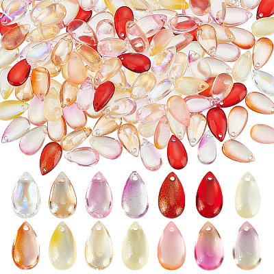 210Pcs 14 Styles Glass Charms FIND-PH0025-34-1
