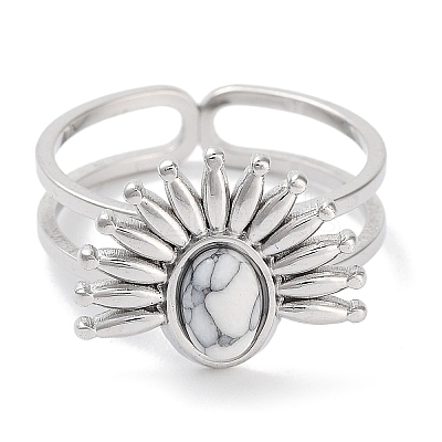 Ion Plating(IP) 304 Stainless Steel Ring RJEW-B059-01P-01-1