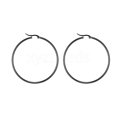 304 Stainless Steel Big Hoop Earrings EJEW-F105-05B-1