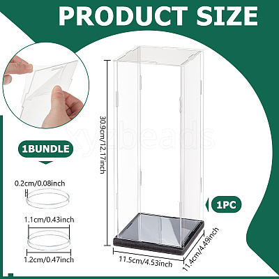 Organic Plastic High Penetration Plate and Bottom Late PVC Expansion Sheet Storag Box AJEW-WH0650-43C-1