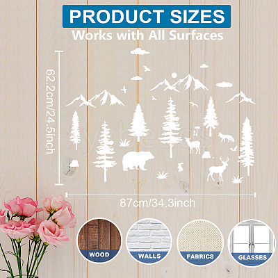1 Set PET Hollow Out Drawing Painting Stencils DIY-MA0004-76A-1