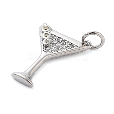 Rack Plating Brass Micro Pave Cubic Zirconia Pendants X-KK-NH0003-02P-1