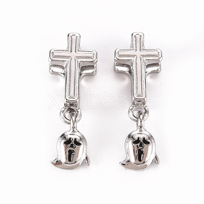 Alloy Enamel Dangle European Beads PALLOY-N157-011-RS-1