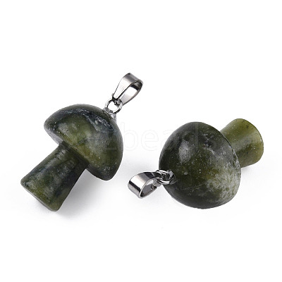 Natural Southern Jade Pendants G-N0325-10P-1