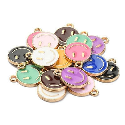 18Pcs 9 Colors Alloy Enamel Charms ENAM-YW0001-97-1