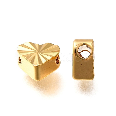 Brass Textured Beads KK-Z092-01D-G-1