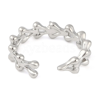 Brass Cuff Finger Ring Settings LS-KK-L219-15B-P-1