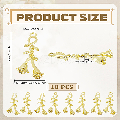 10Pcs Alloy Pendants FIND-LP0005-49-1