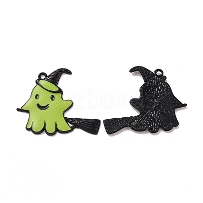 Halloween Theme Rack Plating Alloy Enamel Pendants PALLOY-O109-49EB-1