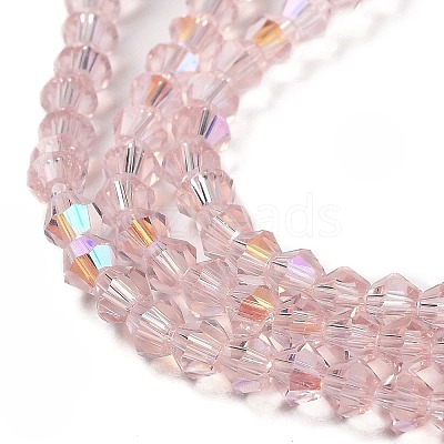 Transparent Electroplate Glass Beads Strands GLAA-F029-3mm-D26-1