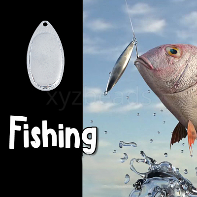 60Pcs 10 Style Teardrop & Horse Eye & Oval Iron Fishing Lures DIY-FH0005-25-1