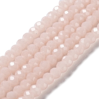 Baking Paint Imitation Jade Glass Bead Strands X-DGLA-A034-J6MM-A41-1