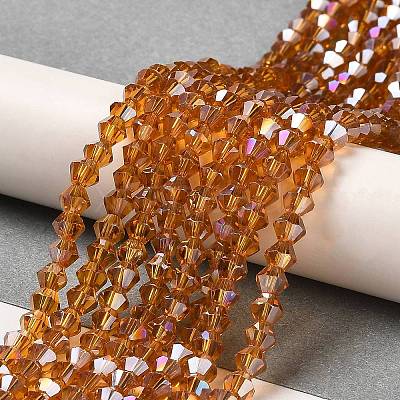 Transparent Electroplate Glass Beads Strands EGLA-A039-T3mm-B28-1