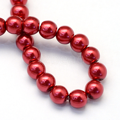 Baking Paint Glass Pearl Bead Strands X-HY-Q003-3mm-51-1