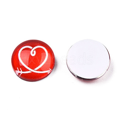Glass Cabochons GGLA-WHC0001-06-1