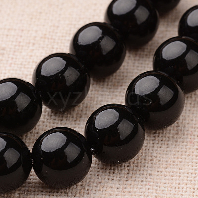 Polished Round Grade A Shell Pearl Bead Strands X-BSHE-M027-6mm-08-1