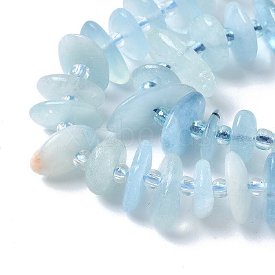 Natural Aquamarine Beads Strands G-E569-J13-01-1