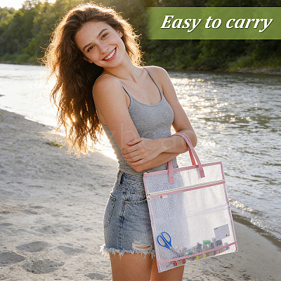 7Pcs 7 Styles PVC Double Layer Storage Tote Bags ABAG-DL0001-02-1