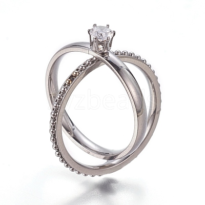 304 Stainless Steel Finger Rings RJEW-E158-23P-1