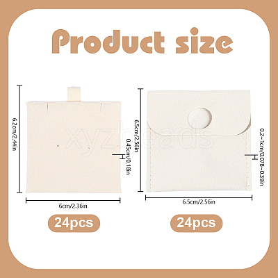 24Pcs Square Velvet Jewelry Storage Bags CDIS-NB0001-47C-1