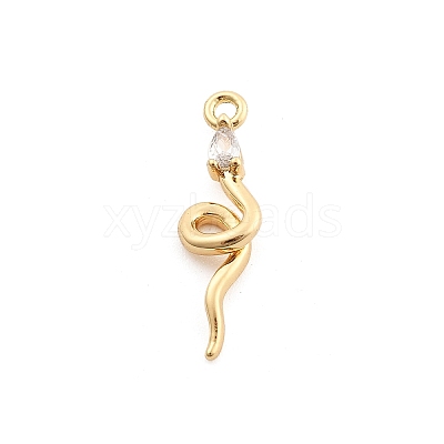 Brass Micro Pave Cubic Zirconia Pendants KK-M321-01E-G01-1