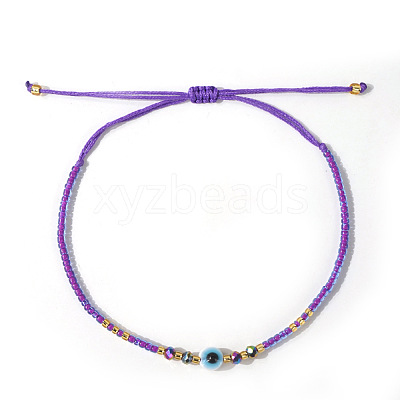 Glass Seed Beads & Resin Braided Bead Bracelets LS-TK7632-4-1