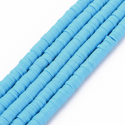 Handmade Polymer Clay Bead Strands X-CLAY-T002-4mm-65-1